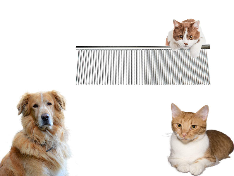Scarlet pet | Grooming comb “Fury” made of stainless steel, 19 cm long; suitable for tangles; knotting and grooming; for dogs and cats (approx. 19 x 4.5 cm) approx. 19 x 4.5 cm - PawsPlanet Australia