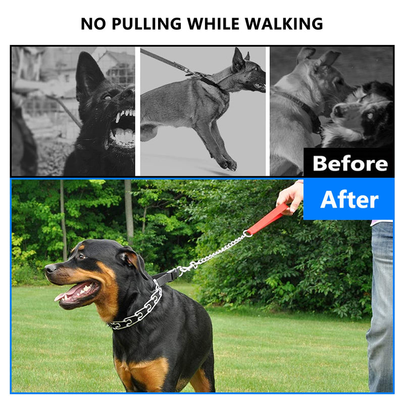 Prong Collar for Dogs, Choke Pinch Training Collar with Rubber Safety Caps&Quick Release Locking Carabiner, Adjustable Stainless Steel Links for Small Medium Large Dogs, Make Your Dog Easier L - PawsPlanet Australia