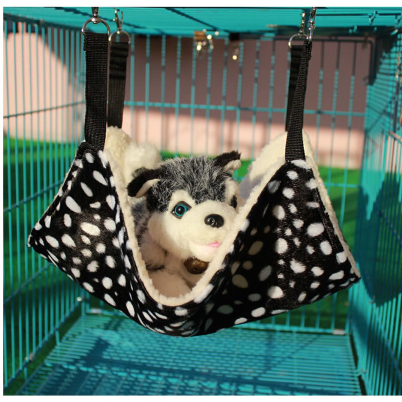 [Australia] - TXIN Cat Hammocks Small Pet Polk Dot Cage Hammock Comfortable Soft Warm Hanging Hammock Bed for Ferret, Rat, Rabbit, Small Cats Dogs 