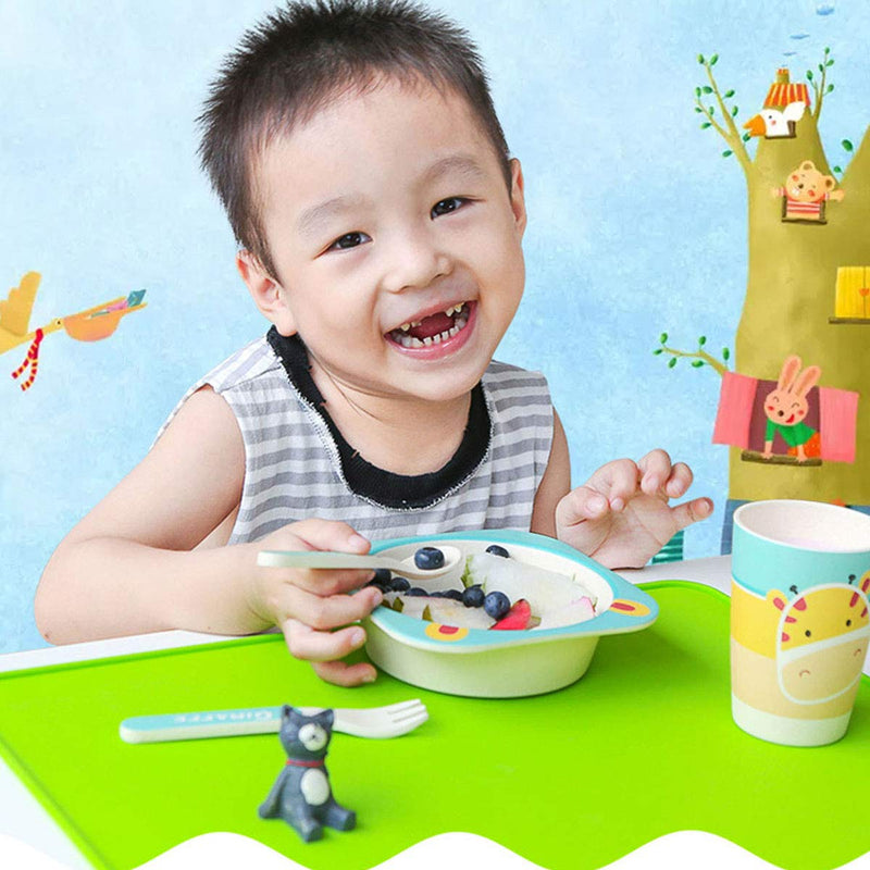 [Australia] - Balacoo Silicone Pet Mat Waterproof Food Mat Table Placemat for Kids Children Dog Cat Green 