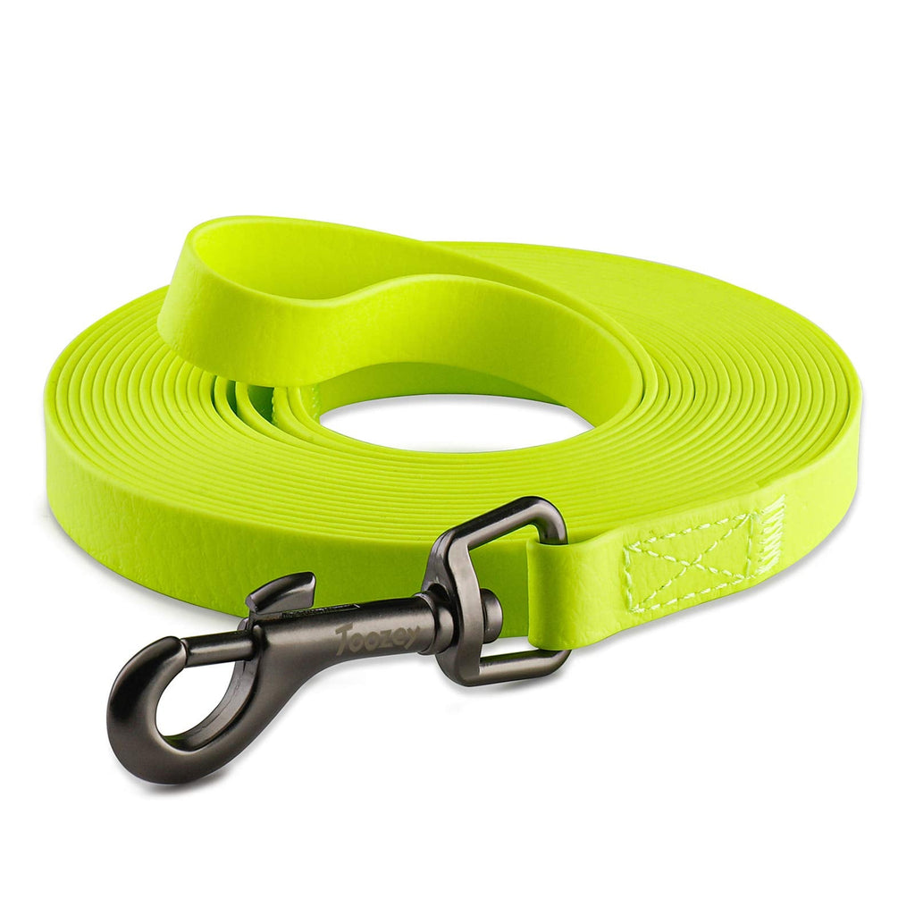 Toozey towing leash for dogs, 5m / 10m / 15m / 20m towing leash with hand strap and mesh pocket, waterproof training leash for large to small dogs, robust dog leash neon yellow - PawsPlanet Australia