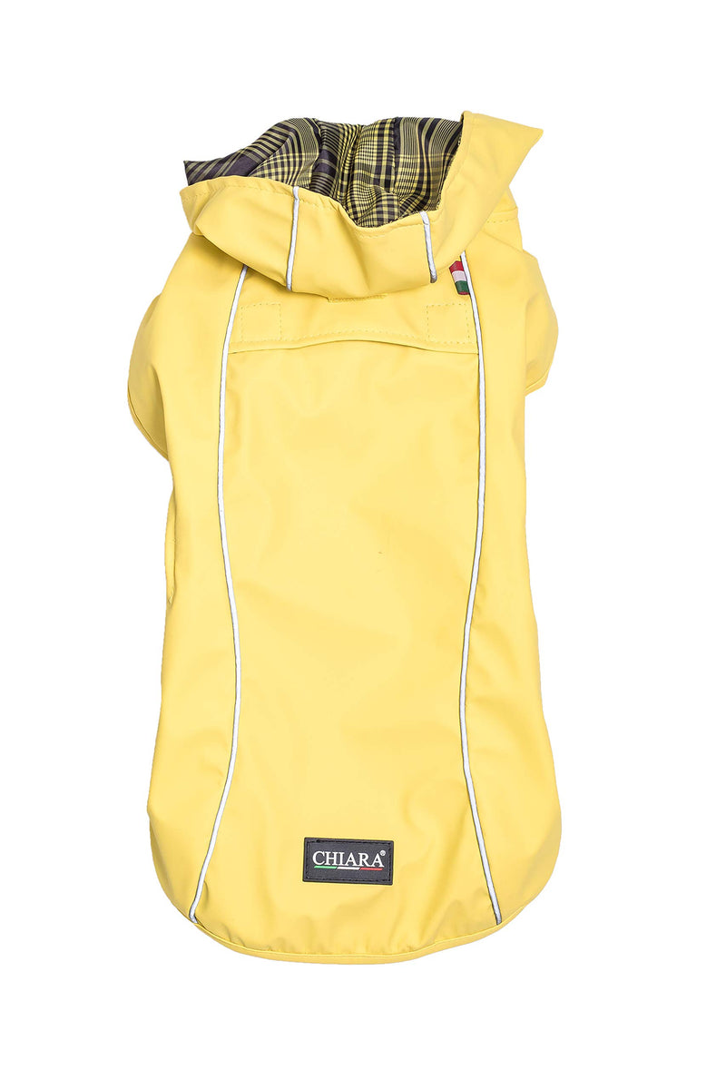 CHIARA Scotty Dog Raincoat 100 Percent Waterproof, Harness Integrated Sports Rain Jacket, XX-Large, Yellow XXL - PawsPlanet Australia