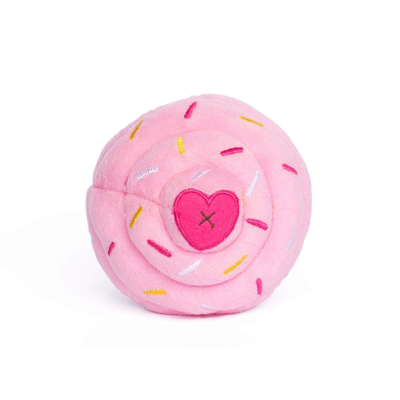 [Australia] - ZippyPaws - Cupcake Stuffed Plush Dog Toy with Two Squeakers Pink 