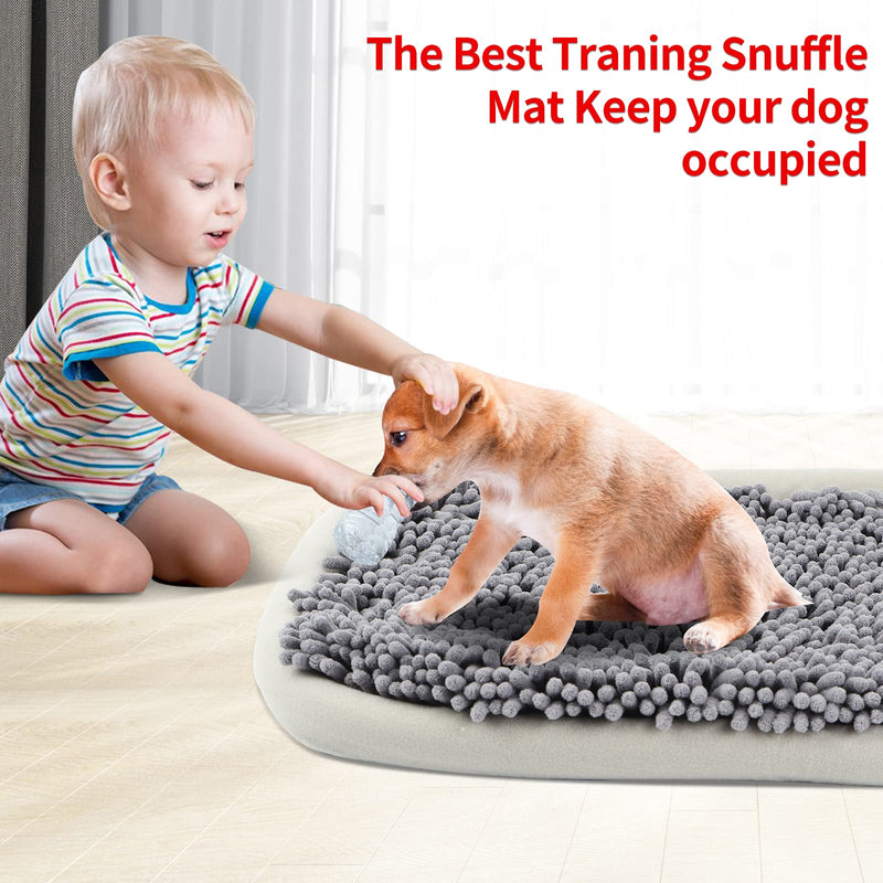 WUZECAI Snuffle Mat for Dogs, 17" x 21" Dog Snuffle Mat Interactive Feed Game for Boredom, Encourages Natural Foraging Skills and Stress Relief, Easy to Fill/Machine Washable Small/Medium/Large Dogs - PawsPlanet Australia