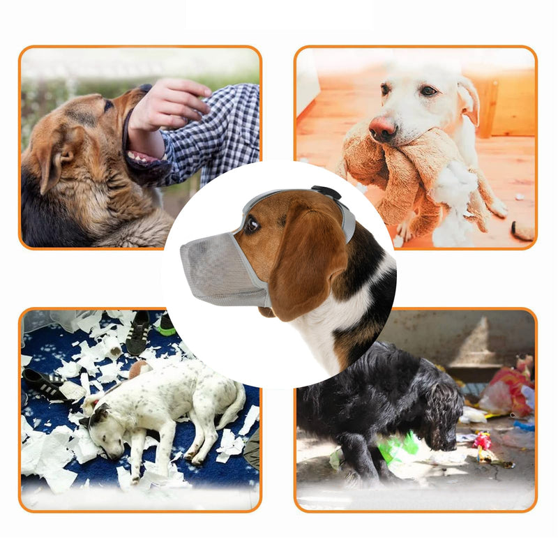Breathable muzzle for medium-sized dogs, safe muzzle for dogs, adjustable and secure dog muzzle for comfortable wearing, ideal for training, walks and veterinary visits (size L). - PawsPlanet Australia