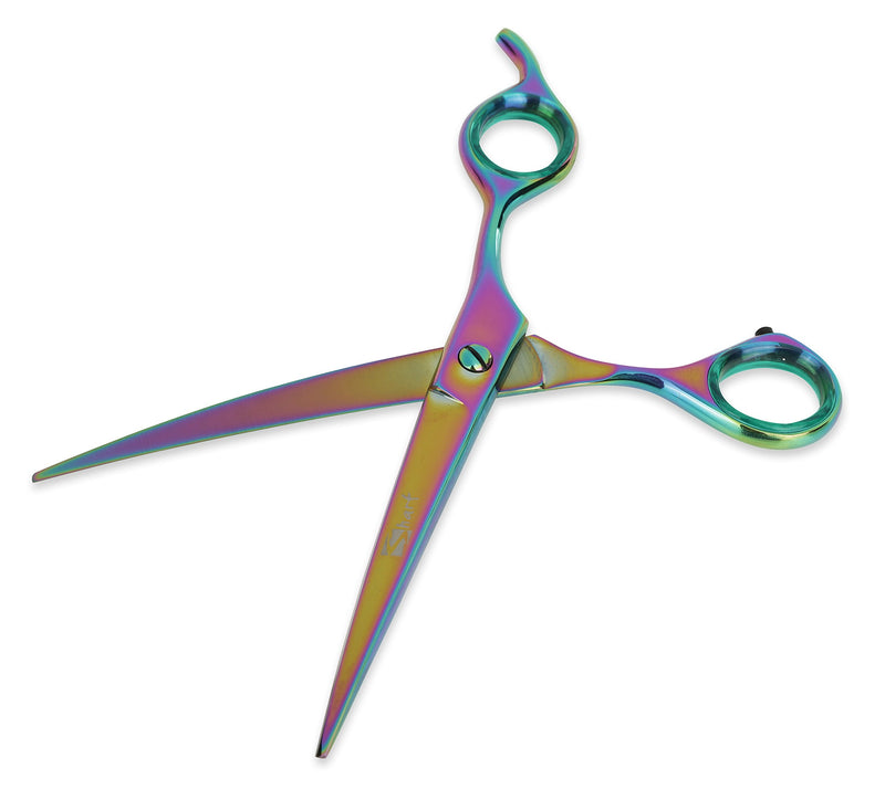 [Australia] - Sharf Gold Touch Pet Grooming Shears, 7.5 Inch Rainbow Curved Shears, 440c Stainless Steel Japanese Shears, Pet Grooming Curved Scissors & Dog Shears … 