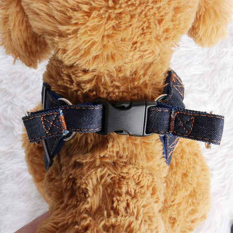 [Australia] - uxcell Adjustable Front Dog Harness Strap Chest Polyester Soft No Pull Pet Walking Belts Vest S Blue 