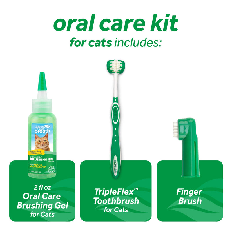 Fresh Breath by TropiClean Oral Care Kit for Cats, 2oz - PawsPlanet Australia