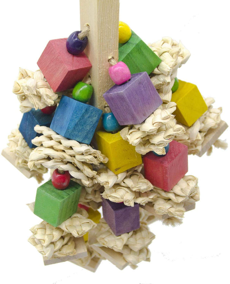 Wonninek Parrot Bird Chewing Toy Natural Wooden Parrot Blocks Knots Tearing Toy for African Grey Macaws Cockatoos - PawsPlanet Australia