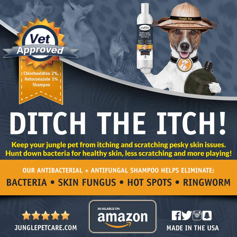 [Australia] - Antibacterial & Anti Fungal Medicated Shampoo for Dogs & Cats with Ketoconazole Chlorhexidine for Hotspots, Yeast, Itching, Irritation 