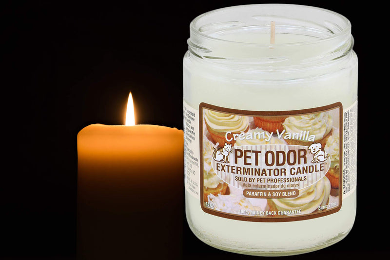 Pet Odor Exterminator Candle Creamy Vanilla - PawsPlanet Australia