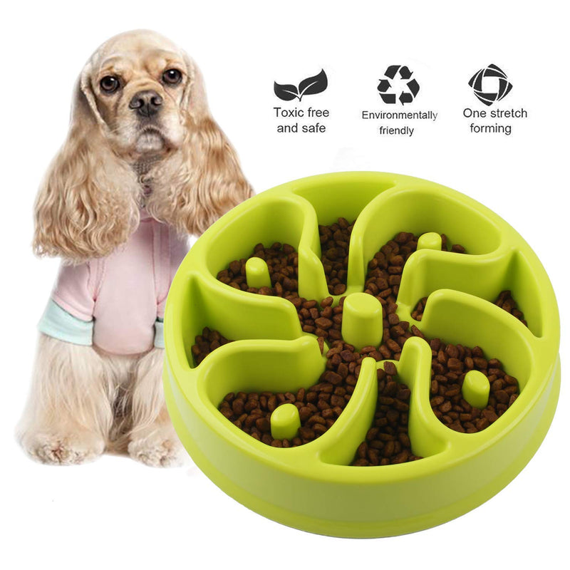 [Australia] - WenYing Slow Feeder Puzzle Dog Bowls, Interactive Bloat Stop Busy Bowl, Food Water Fun Feeding, Non-Slip Anti Choke Healthy Diet Bowls (Green 1) 