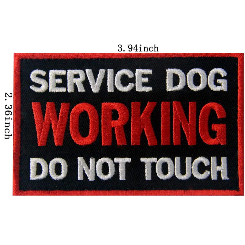 [Australia] - ODSP Service Dog Patches, in Training, Not All Disabilities are Visible, I'm Working Please Don't Pet Me, Working, No Touch No Talk No Eye Contact Embroidered Hook and Loop Patches 5 PCS 