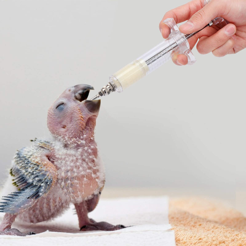OBANGONG 2 Sets Hand Feeding Syringe for Baby Birds,Feeding Tubes Used for Pet Baby Bird Parrot Feed Milk and Medicine,20ml,10ml - PawsPlanet Australia