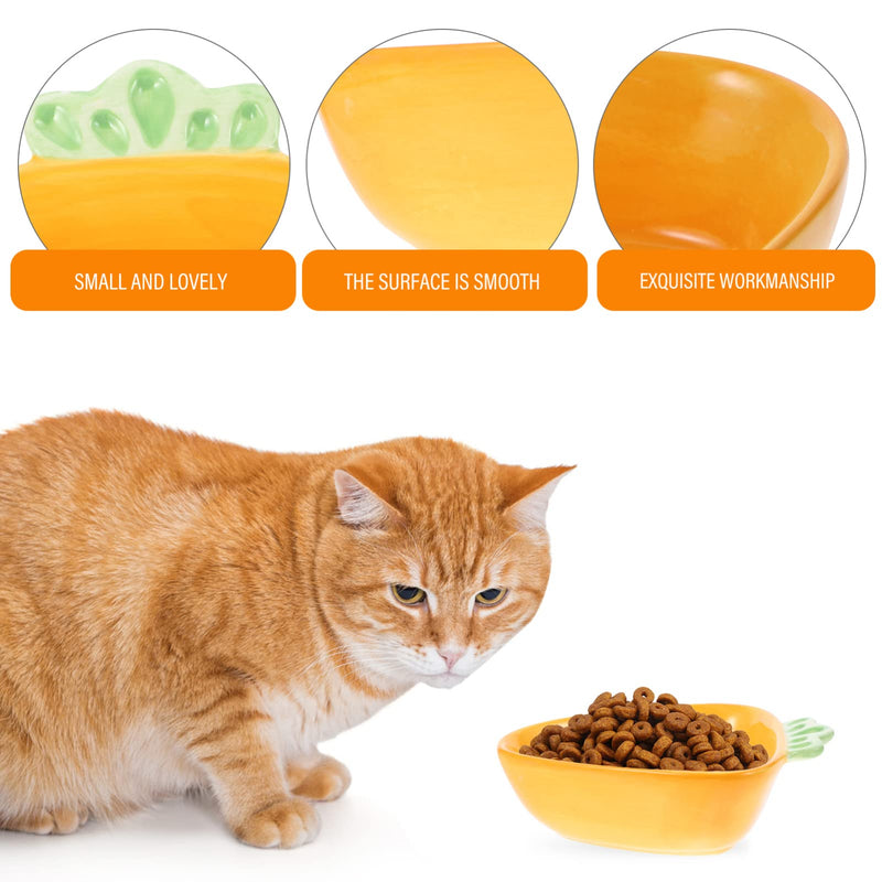 ULTECHNOVO Pet Ceramic Food Bowls for Small Animal Carrot Food Bowl Hamster Food Water Feeding Ceramic Bowl Bowl - PawsPlanet Australia