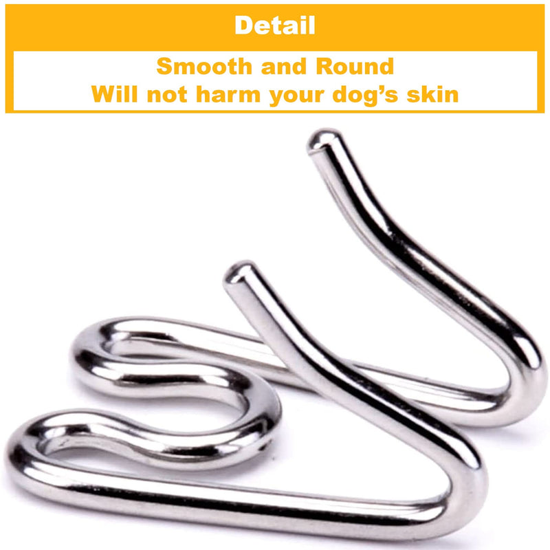 DEYACE Dog Prong Collar Links 4pcs, 2.5mm / 3.0mm / 3.5mm / 4.0mm Steel Pinch Collar Chrome Links, Extra Training Collar Links Medium 3.0mm (Pack of 4) - PawsPlanet Australia