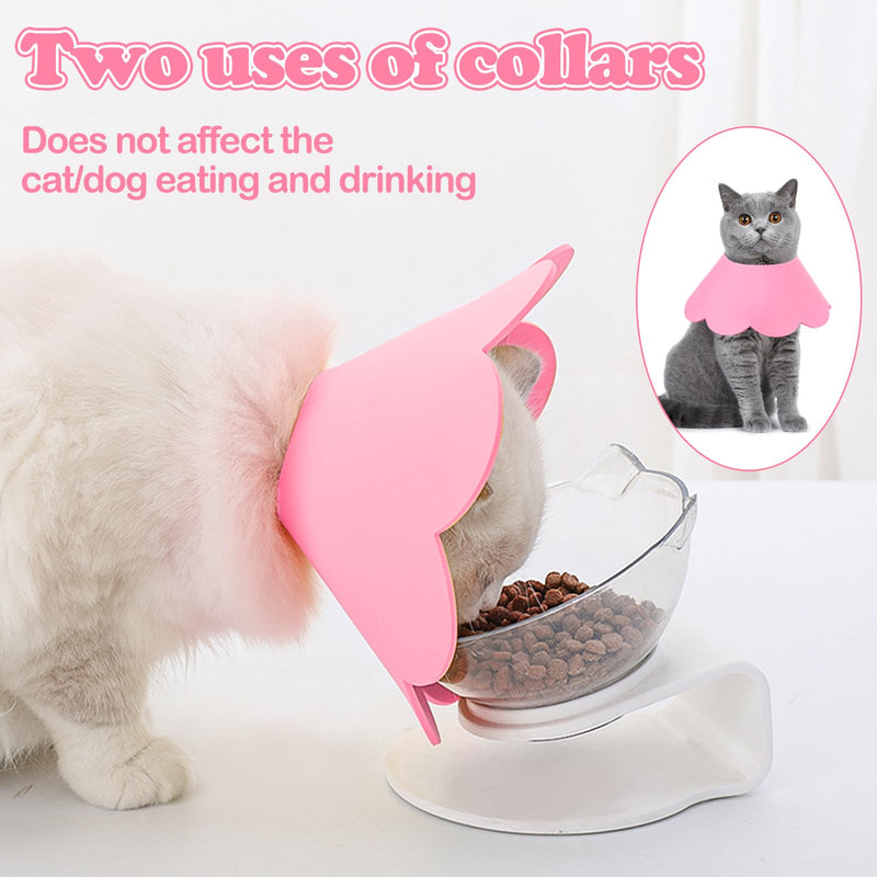 Pack of 2 cat collars made of felt, cat collars, adjustable, pet collar, anti-licker, soft cat collar for protection, wound healing for small dogs and cats - PawsPlanet Australia