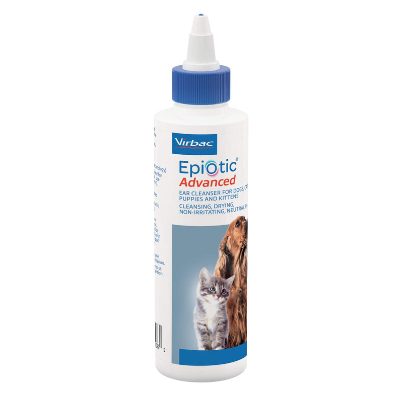 Virbac EPIOTIC Advanced Ear Cleanser, Vet-Recommended For Dogs and Cats, For Ear Cleaning and Grooming, Powerful Rinse With No Sting, Safely Removes Debris and Wax, Package May Vary 8 oz - PawsPlanet Australia