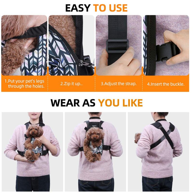 Pet Carrier Backpack Adjustable Pet Front Cat Dog Carrier Backpack Travel Bag Legs Out Easy Fit for Traveling Hiking Camping (M) (Recommend Weight from 7.0 to 9.0 lbs) - PawsPlanet Australia