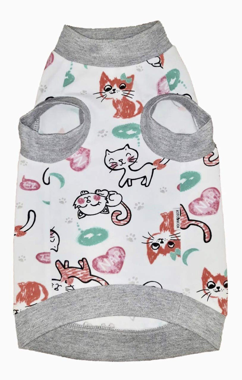 [Australia] - Kotomoda cat WEAR Sphynx Cat's Cotton Stretch T-Shirt Morning Cats (L) 