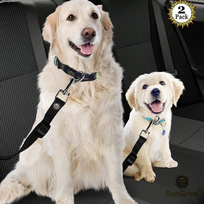 Adjustable Dog Safety Belt for Car-Dog Seat Belt for Car -Dog Car Harness | Pet Travel Accessories. (Black) Black - PawsPlanet Australia
