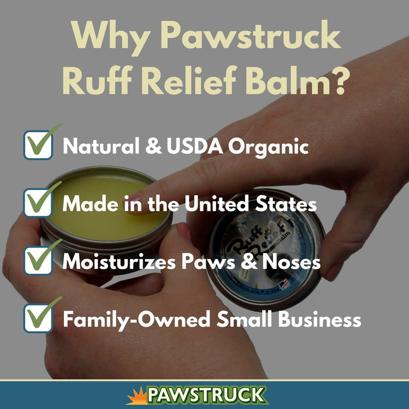 Organic Nose & Paw Wax Balm for Dogs | 100% Natural, Made in USA, & USDA Certified Soother | Snout & Foot Pad Ointment Cream Moisturizer for Dry Cracked K9 or Puppy Skin | Ruff Relief Paw Protection - PawsPlanet Australia