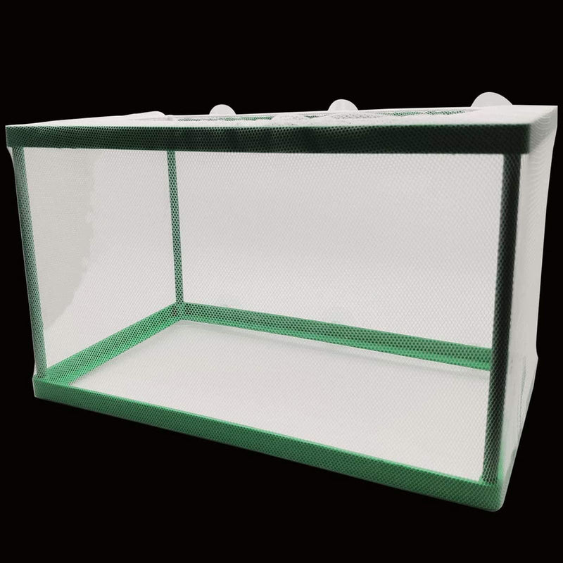 Aquarium Fish Breeder Box, Fish Isolation Box, Hatching Box, Juvenile Fish Spawning Incubator, Water Isolation Net Hatcher, Nylon Mesh Fish Fry Hatchery Breeder Box Separation Net（Green L） Green L - PawsPlanet Australia