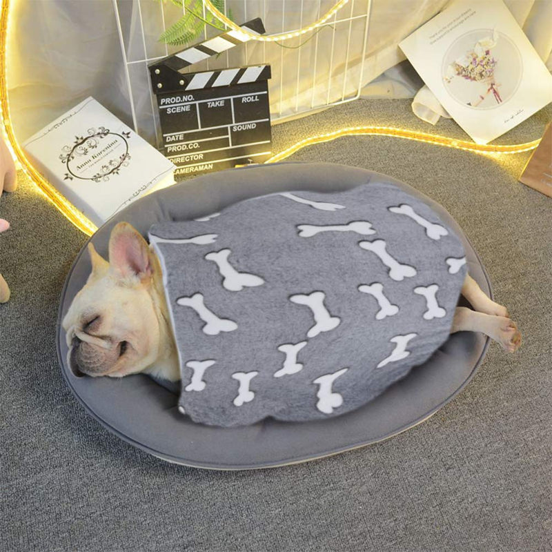 Petsvv 3 Pack Dog Blanket, Soft Fleece Flannel Throw Dog Blanket, Warm Pet Blankets for Cat & Small Dog, Grey Series 30"*20" - PawsPlanet Australia