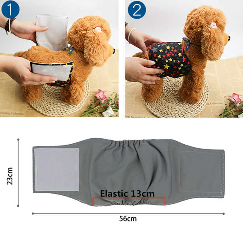 bangminda Male Dog Belly Band Wraps Incontinency Nappies for Small and Medium Dogs, 3PCS/PACK Physiological Sanitary Pants Nursing Nappy, Adjustable Washable Male Dog Diapers (M) - PawsPlanet Australia