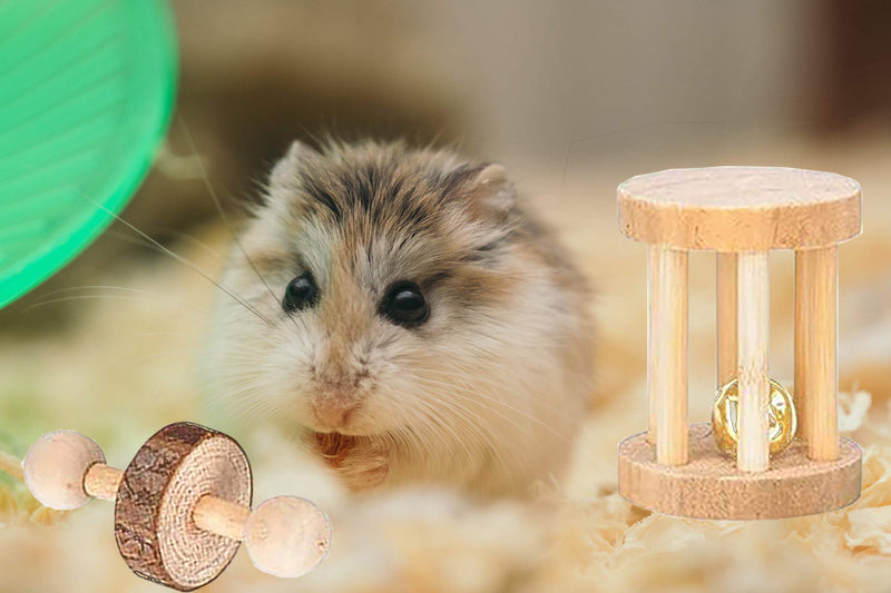 FJNATINH Hamster Chew Toys, Natural Wooden Hamster Toys and Accessories Fun Tunnel for Syrian Hamster Guinea Pigs Chinchilla Gerbil Rats Teeth Care Molar and Exercise Toys - PawsPlanet Australia