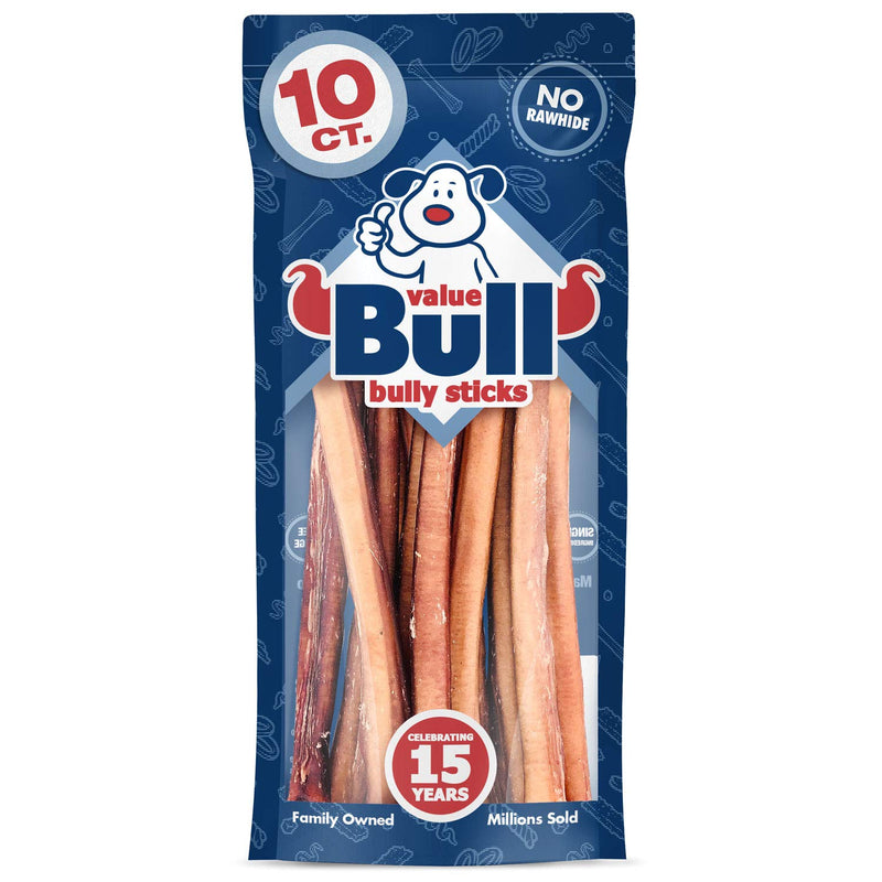 [Australia] - ValueBull Premium Bully Sticks, Jumbo 12 Inch, 10 Count - All Natural Dog Treats, Angus Beef Pizzles, Rawhide Alternative 