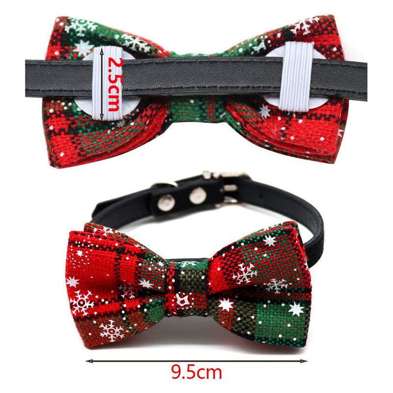 Dog Bow, Dog Bow Tie with Christmas Print (Tartan) Tartan - PawsPlanet Australia