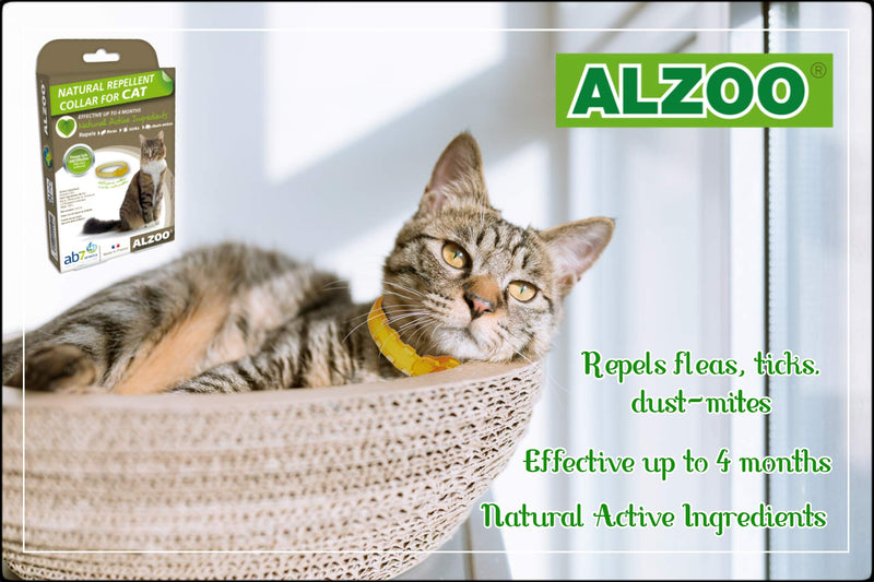 [Australia] - ALZOO Natural Repellent Flea & Tick Collar for Cats 1-oz box 1-count 