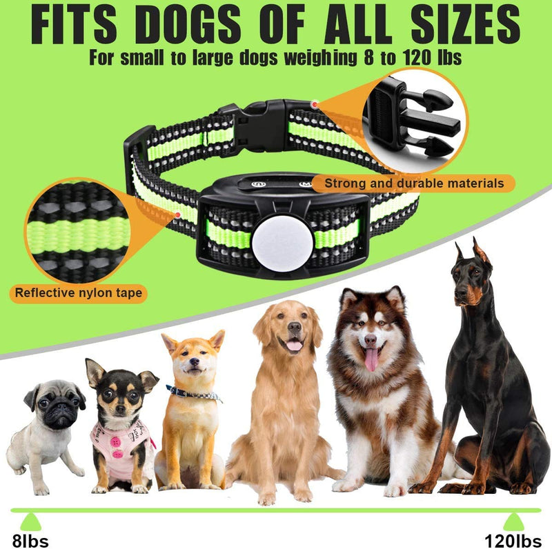 T6 Dog Bark Collar for Small to Large Dogs, No Shock Smart Chip Adjusts to Stop Barking in 1 Minute - Highly Effective Vibration and Sound Stops Barks Fast with No Pain - Safe, Anti-Bark Device - PawsPlanet Australia