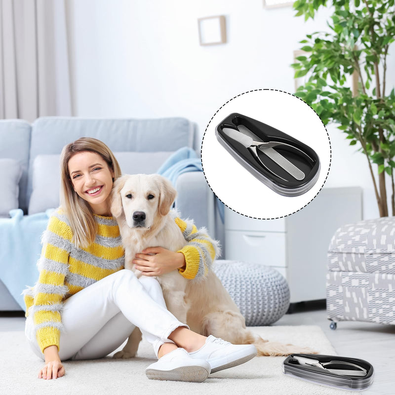 DEARBAG Claw Scissors for Dogs and Cats, Stainless Steel Claw Scissors and Grinder for Small Animals, Non-Slip Handles, Safe Claw Care for Pets Rabbits Guinea Pigs Hamsters - PawsPlanet Australia