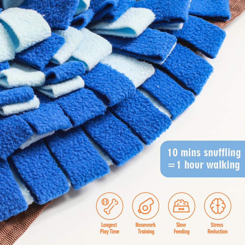 Divoso Snuffle Mat for Dogs, Interactive Dog Puzzle Toys, Durable Slow Feeding Mat with Cute Squeaky& Strong Suction Cup, Encourages Foraging Skills Fun Play Mat for Stress Release 18.9 x 18.9in 19x19in - PawsPlanet Australia