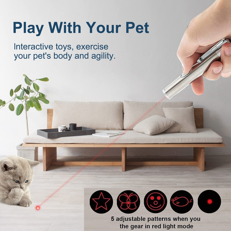 Cat Toy Pointer for Indoor, Cat Mouse Toys Wand Light Pet Interactive Toys to Keep Cat Busy, for Kitten Cat Dog Chase Play - PawsPlanet Australia