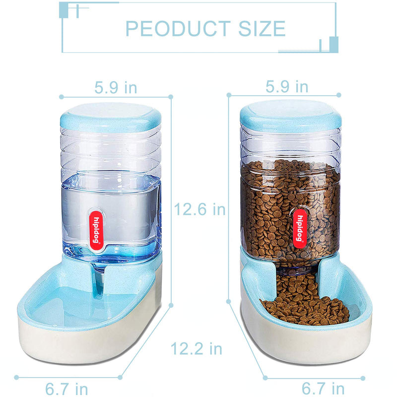 XingCheng-Sport Automatic Pet Feeder Small&Medium Pets Automatic Food Feeder and Waterer Set 3.8L, Travel Supply Feeder and Water Dispenser for Dogs Cats Pets Animals (Blue) blue - PawsPlanet Australia