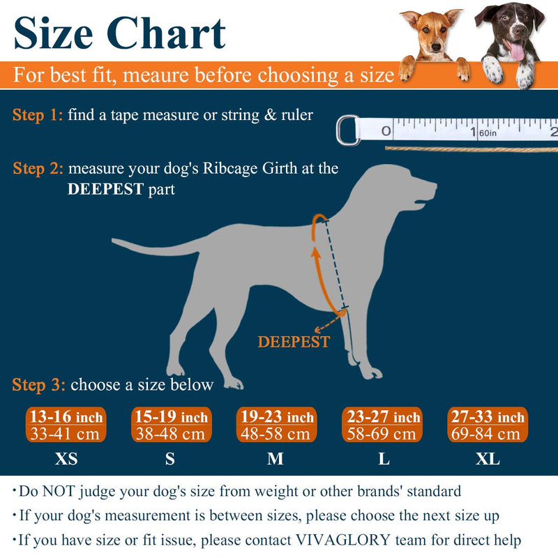 [Australia] - Vivaglory Dog Life Jackets, Premium Skin-Friendly Neoprene Dog Life Vest with Superior Buoyancy and Rescue Handle M: 19-23 inch (Ribcage Girth) Orange 
