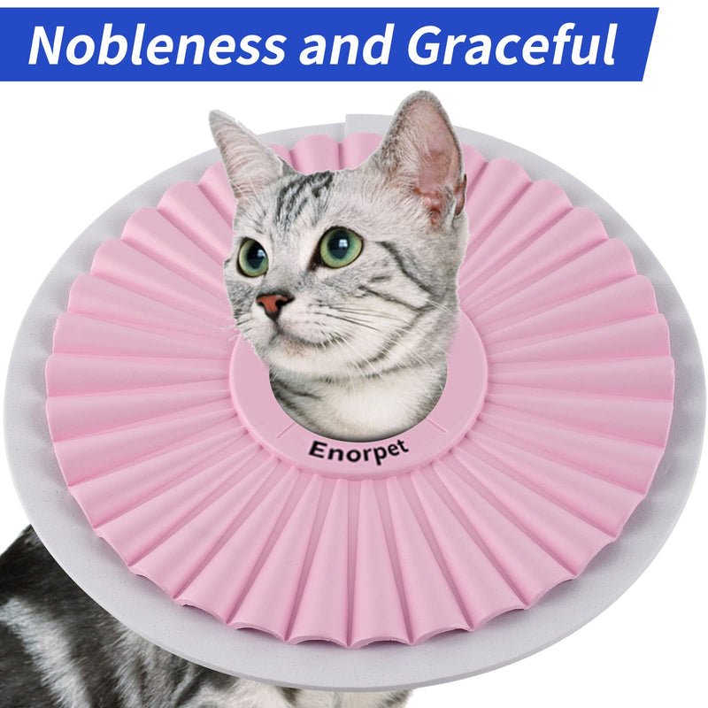 Enorpet Protective Cat Cone, Adjudstable Lightweight Soft Recovery Collar for Kittens After Surgery - PawsPlanet Australia