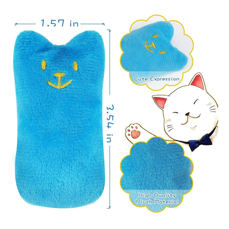 123 Life Cat Catnip Toys, Interactive Plush Cat Toys, 5Pcs Catnip Chew Toy, Soft Plush Cat Pillow for Cat Kitten Teeth Cleaning Playing Chewing - PawsPlanet Australia