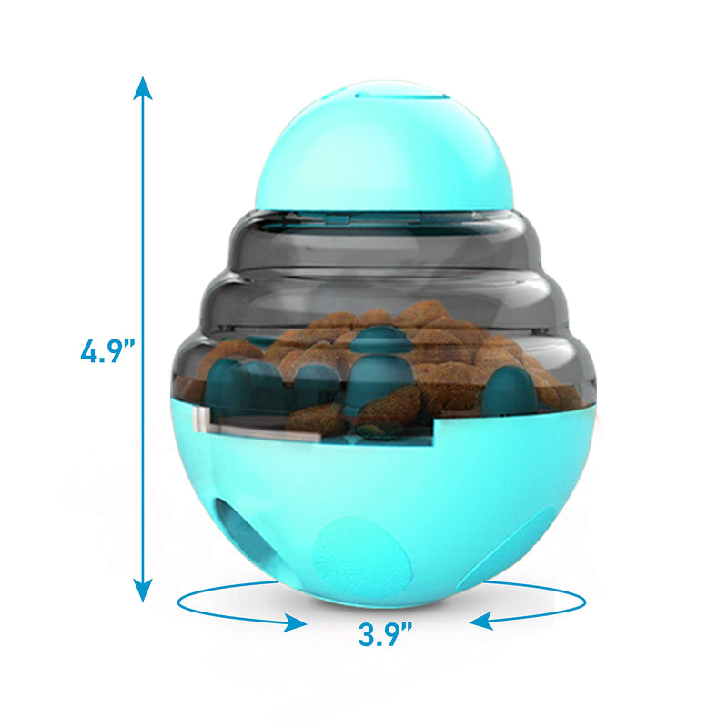 ANYPET Dog Tumbler Interactive Treat Ball, Slow Food Dispensing Toy, Perfect Dog Gift for Large Or Small Dogs Blue - PawsPlanet Australia