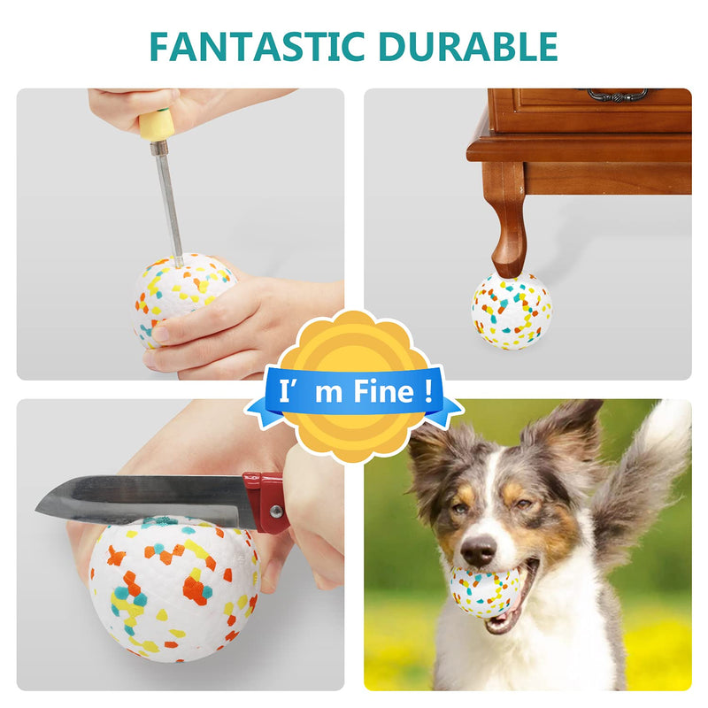 PEGIC Dog Toy Ball ETPU Durable Bite Fetch Tennis Balls Interactive Play Ball, Diameter 2.8 inch - PawsPlanet Australia