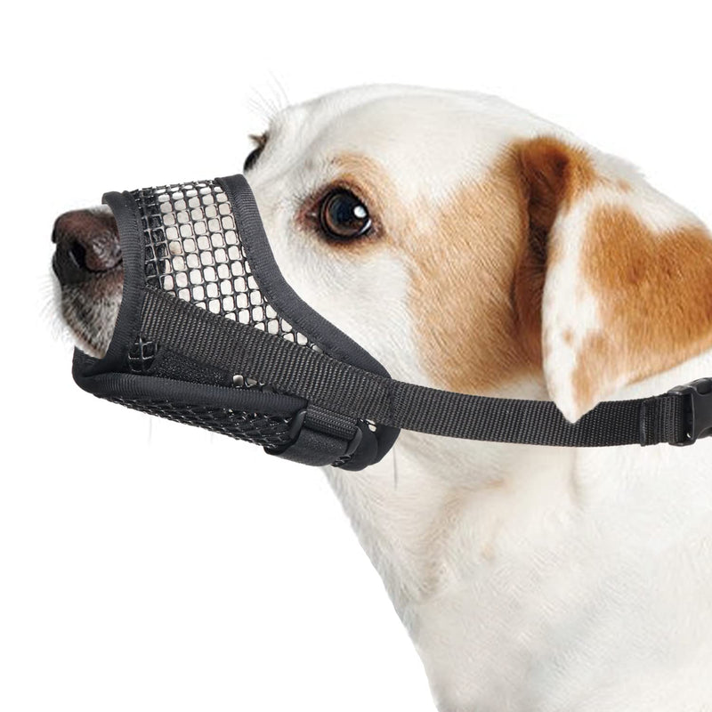 Dog Muzzle, Breathable Mesh Muzzles for Small Medium Large Dogs, Chihuahua Muzzle for Biting and Chewing, Adjustable Puppy Muzzle for Jack Russell Terrier, Dachshund, Beagle, Golden Retriever Black M: (Snout 7¬Ω"- 9¬Ω") - PawsPlanet Australia
