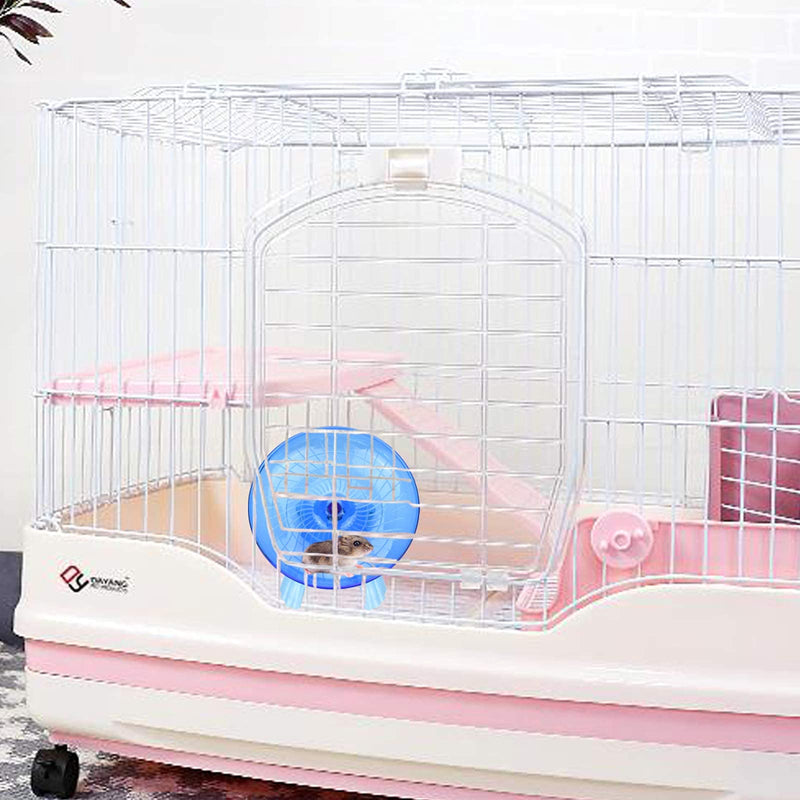 Nanaborn Flying Saucer Hamster Wheel Silent Spinner 18cm Quiet Exercise Runner for Cage Dwarf Animal Small Rat (Blue) - PawsPlanet Australia