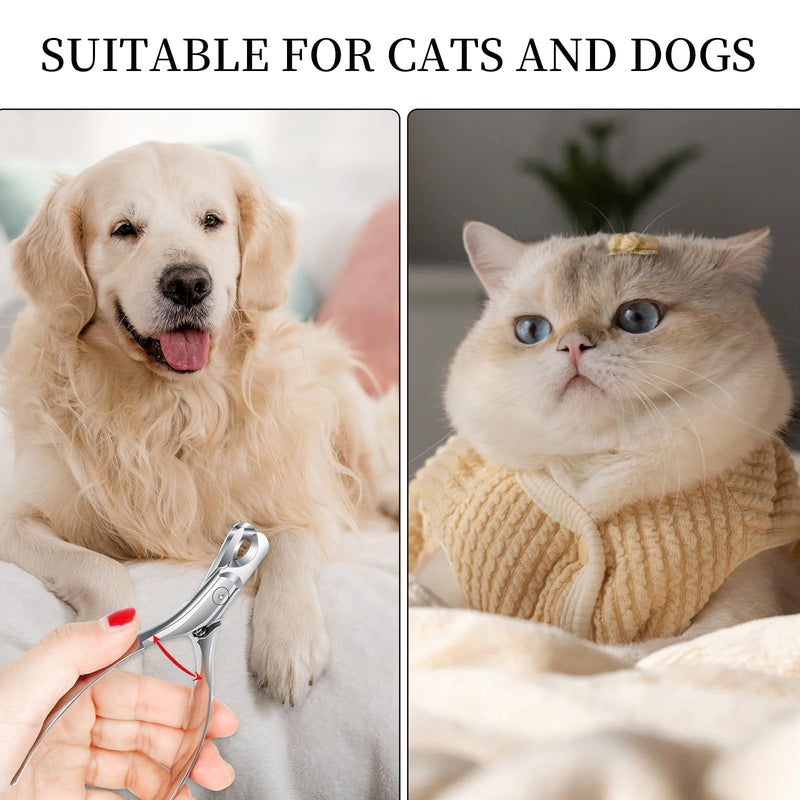 DEARBAG Claw Scissors for Dogs and Cats, Stainless Steel Claw Scissors and Grinder for Small Animals, Non-Slip Handles, Safe Claw Care for Pets Rabbits Guinea Pigs Hamsters - PawsPlanet Australia