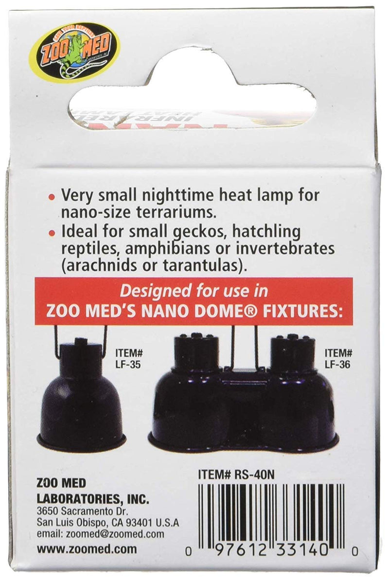 Zoo Med 2 Pack of Nano Infrared Heat Lamps, 40 Watt - PawsPlanet Australia