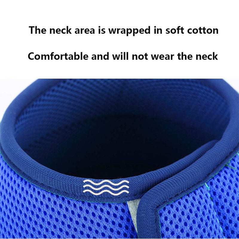 YOGURTCK Recovery Collar Soft for Pet Dogs Cats, Breathable Mesh Cone Protective Quicker Healing Large(Blue)14.57" to 16.14" - PawsPlanet Australia