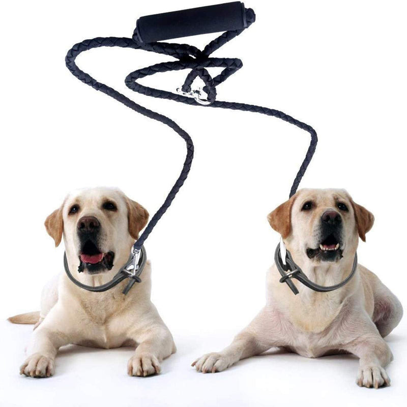 ADOGO® Dog Lead Splitter,No-Tangle Double Dog Leash for Walking and Traning 2 Dogs (Black) Black - PawsPlanet Australia