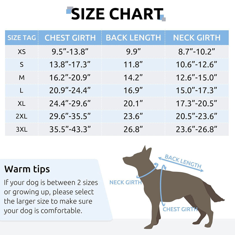 MIGOHI Dog Winter Coat, Pet Warm Jacket Fleece Clothes with Harness Hole Reversible Cold Weather Apparel for Small Medium Large Dog X-Small Blue - PawsPlanet Australia